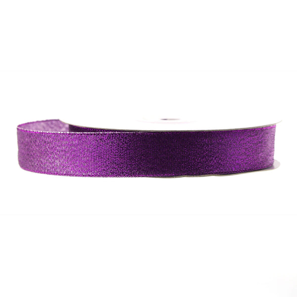 Metallic Taffeta Christmas Ribbon, 5/8-inch, 25-yard, Purple