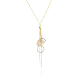 Geode Geometric Tassel Pendant Necklace, Opal, 27-Inch