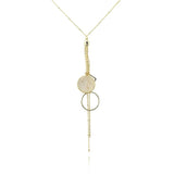 Geode Geometric Tassel Pendant Necklace, Opal, 27-Inch