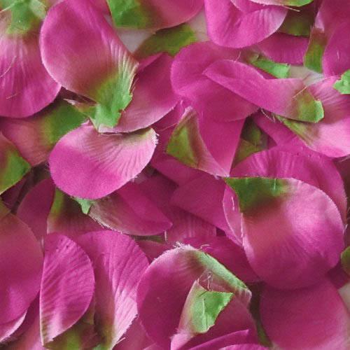 Two Tone Faux Rose Petals Table Confetti, 400-Piece, Fuchsia/Green