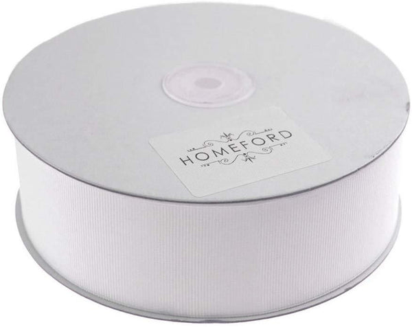 Solid Grosgrain Ribbon, 1-1/2-Inch, 50 Yards, White