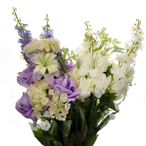 Artificial Rose, Lily, and Hydrangea Bouquet, 26-Inch