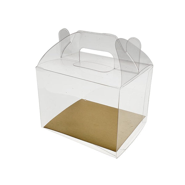 Rectangle PVC Box with Handle, 4-Inch x 3-Inch, 12-Count, Clear