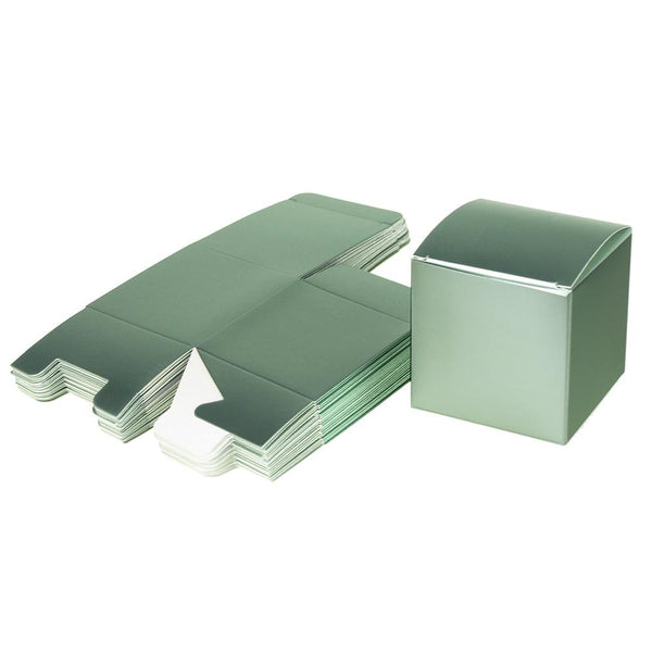 Cube Paper Gift Boxes, 3-Inch, 24-Piece, Aqua
