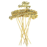 Plastic Chrome "Happy Anniversary" Pick, 5-Inch, 12 Count