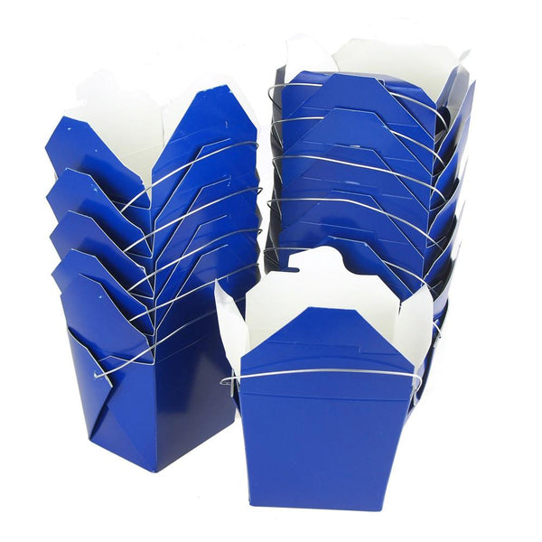 Take Out Boxes with Wire Handle, 3-1/4-Inch, 12-Piece, Royal Blue