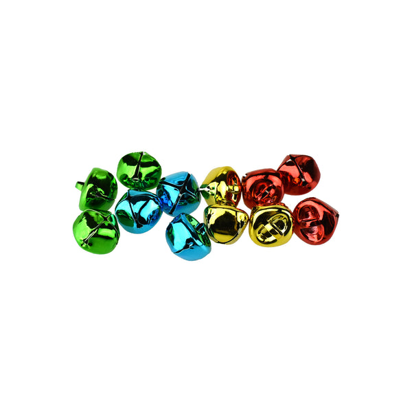 Christmas Jingle Bells, 2/5-Inch, 12-Count - Multicolor