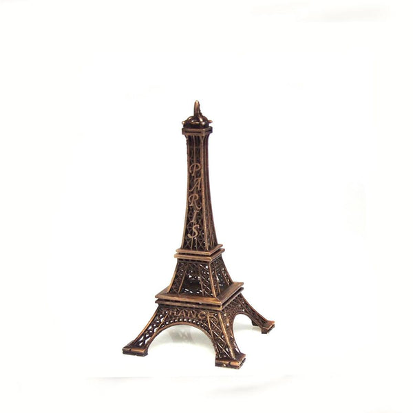Metal Eiffel Tower Paris France Souvenir, 6-inch, Brown