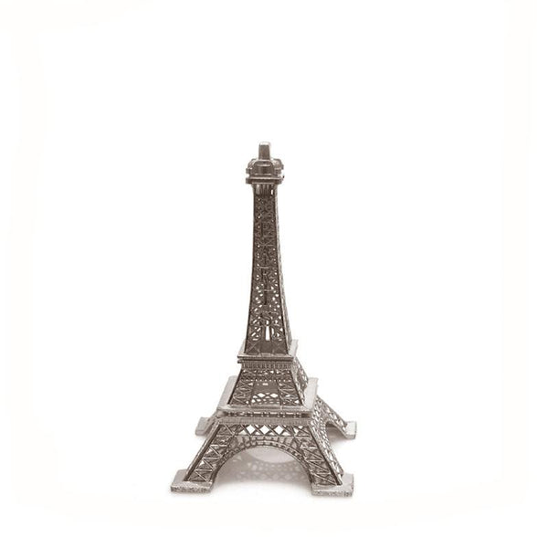 Metal Eiffel Tower Paris France Souvenir, 6-inch, Silver