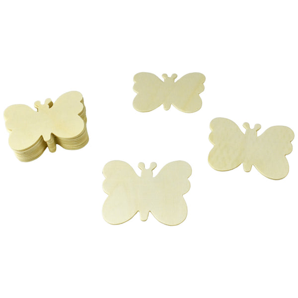 DIY Butterfly Silhouette Craft Wood Shapes, 3-1/8-Inch, 12-Count