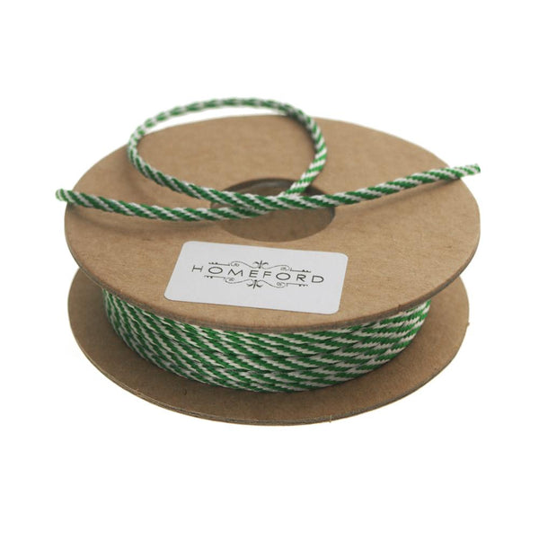 Bakers Twine Ribbon, Made In England, 10 Ply, 22 Yards, Emerald Green