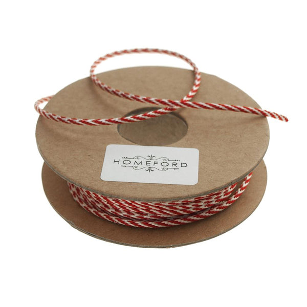 Bakers Twine Ribbon, Made In England, 10 Ply, 22 Yards, Red