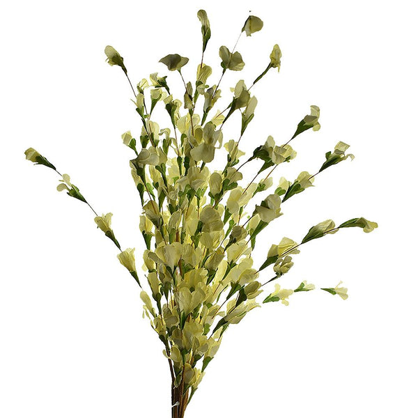 Artificial Wax Perennial Spring Flower Bush, 23-Inch, Cream
