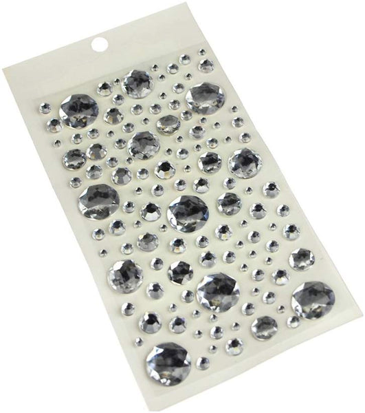 Self Adhesive Round Gemstone, Assorted, 120-count