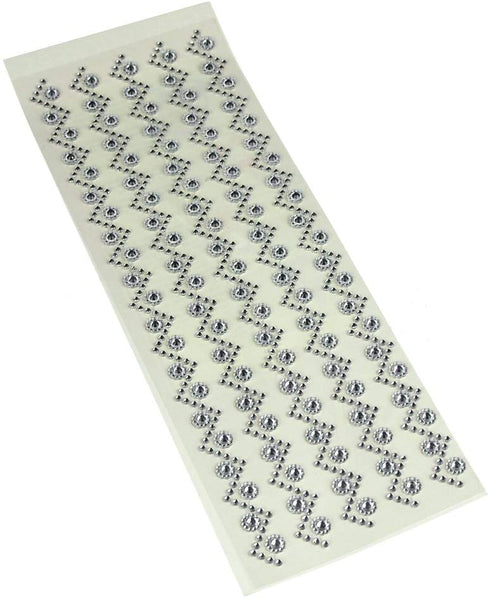 Self Adhesive Wave Daisy Gemstone, 14mm, 5-strips