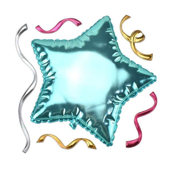 Star Balloon Puffy 3D Pop-Up Wall Art Stickers, Teal, 6-Piece