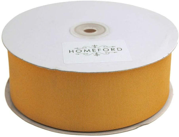 Solid Grosgrain Ribbon, 1-1/2-Inch, 50 Yards, Antique Gold