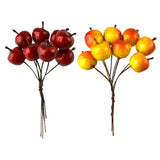 Artificial Glossy Foam Mini Apple Picks, 6-Inch, 8-Count