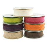 Faux Burlap Wired Edge Ribbon, 7/8-inch, 10-yard
