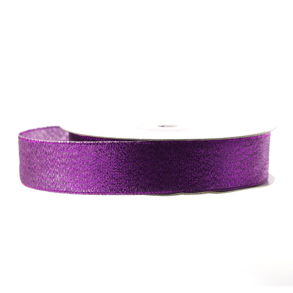 Metallic Taffeta Christmas Ribbon, 7/8-inch, 25-yard, Purple
