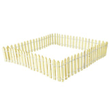 DIY Craft Wood Picket Fence with Wire, 35-1/2-Inch - Natural