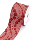 Canvas Ribbon with Glitz Dots, 2-1/2-inch, 10-yard - CLOSEOUT