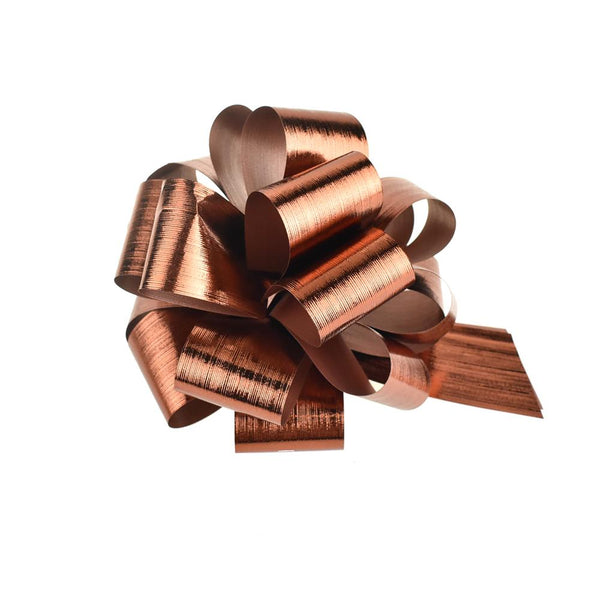 Metallic Pull Bows for Gift Wrapping, 2-Piece, Medium, Copper
