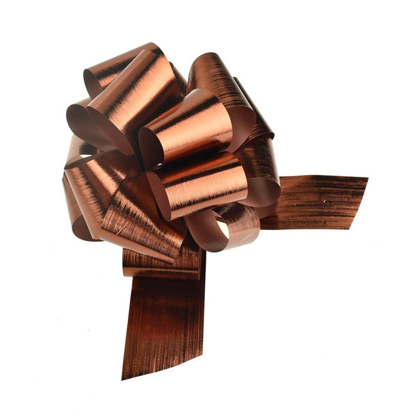 Metallic Pull Bows for Gift Wrapping, 2-Piece, Large, Copper
