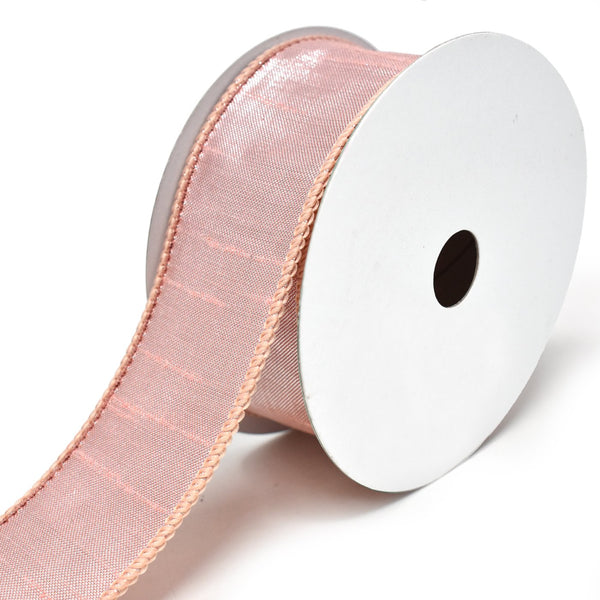 Metallic Pastel Sassy Wired Ribbon, 1-1/2-Inch, 10-Yard, Blush