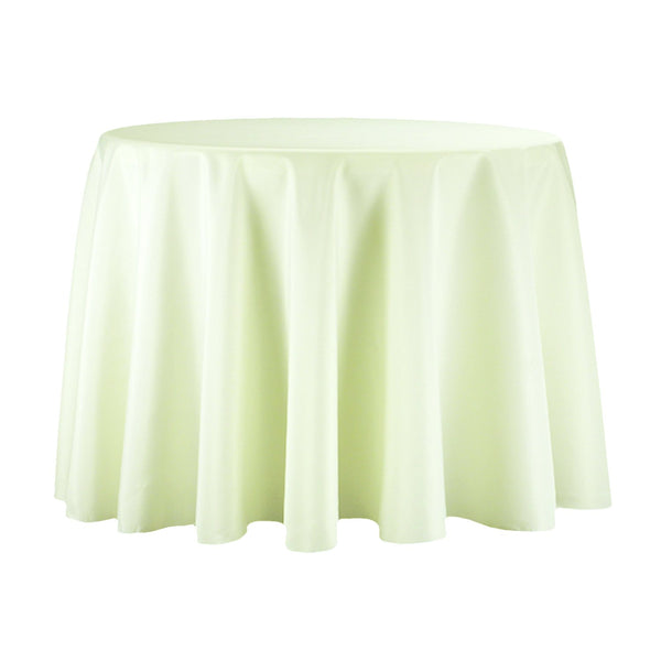 Round Polyester Tablecloth, 90-Inch, Ivory