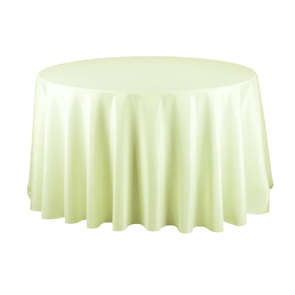 Round Polyester Tablecloth, 108-Inch, Ivory