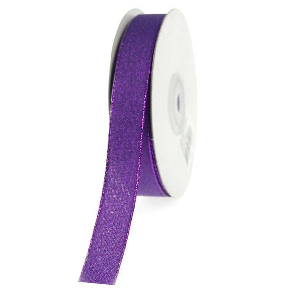Shimmering Metallic Ribbon, 5/8-Inch, 25 Yards, Purple