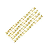 Round Diamond Cut Gemstone Ribbon Sticker, 5mm, Gold