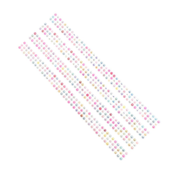 Sunflower Gemstone Ribbon Stickers, 5mm, Multi-Color