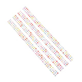 Round Diamond Cut Gemstone Ribbon Sticker, 5mm