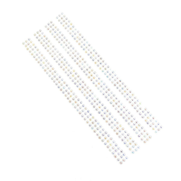 Sunflower Gemstone Ribbon Stickers, 5mm, Iridescent