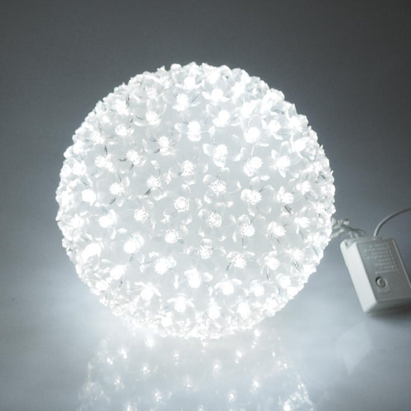 LED Flower Ball Light, White, 7-inch, 200 LED