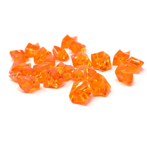 Acrylic Crystal Ice Rocks Table Scatter, 1-inch, 150-Piece, Orange