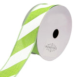 Diagonal Striped Faux Linen Nantucket Ribbon, 1-1/2-Inch, 10-Yards