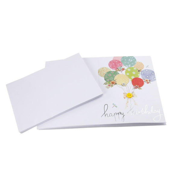 Happy Birthday 3D Invitations, Multicolor Balloons, 4-3/4-Inch x 6-3/4-Inch, 10-Count