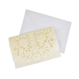 Blank Rectangular Scroll Lace Laser Cut Invitations, 7-1/2-Inch, 8-Piece