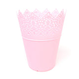 Crochet Styled Plastic Bucket Party Favor, 7-1/2-Inch, 12-Count