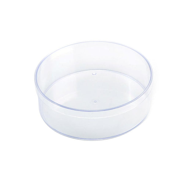 Plastic Round Container, Clear, 6-Inch