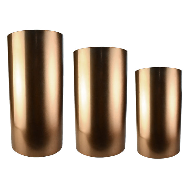 Metal Cylinder Stands, Assorted Sizes, 3-Pack