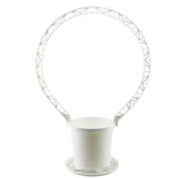 Plastic Floral Bucket Basket, 24-Inch - White