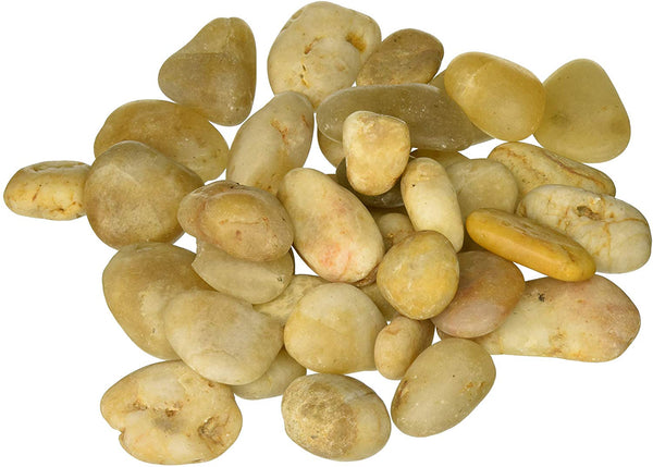 River Stones Pebbles Garden Rocks, Natural Ivory, 1-1/2-inch