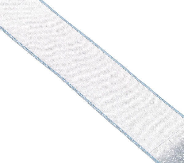 Sheer Chiffon Ribbon Wired Edge, 1-1/2-inch, 25-yard, Williamsburg Blue