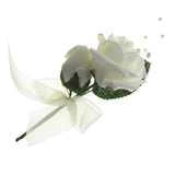 Foam Rose Flower with Pearl Beads, 5-1/2-Inch, 12-Count