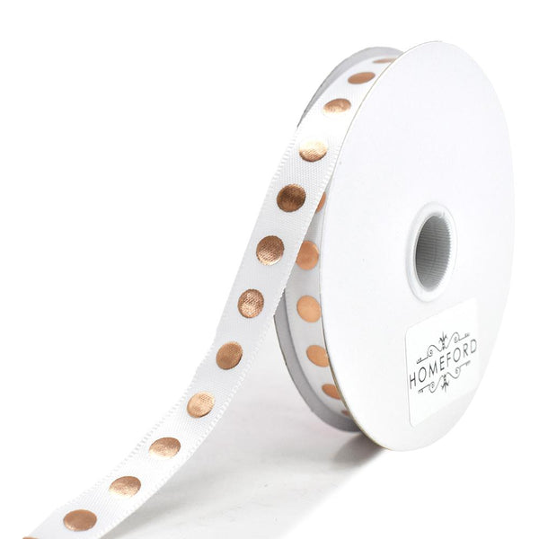 Metallic Pinpoint Accent Ribbon, White, 3/8-Inch, 10-Yard