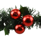 Tinsel Holly Leaves Christmas Garland, 6-1/2-Feet